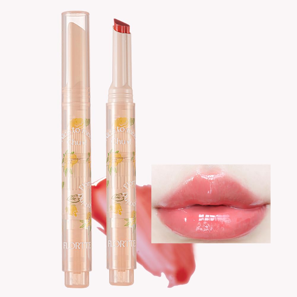 Flortte Jelly Lipstick, Florette Chinese Makeup, First Kiss Heart Lipstick, Nice to Meet Chu Florette Makeup, Cute Heart Shaped Lipstick Lip Pen, Watery Mirror Clear Lip Gloss, Long Lasting Nourishing Lip Jelly Makeup, Non-Sticky Plumping Lips (05#)