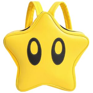 erhuoxz cute cartoon 3d yellow star backpack y2k lightweight waterproof bookbag daypack