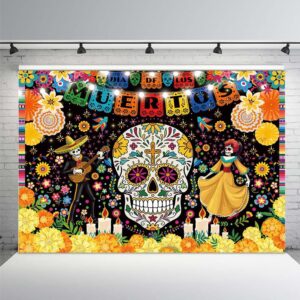 mehofond 7x5ft day of the dead backdrop for mexican fiesta dia de los muertos birthday party decorations banner sugar skull flower photography background paper cutting photo props