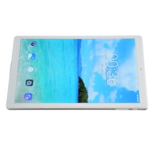 dauerhaft 10.1 inch hd tablet, front 5mp, rear 8mp, us plug, 100‑240v, 6000mah, fast charge for study and work (silver)