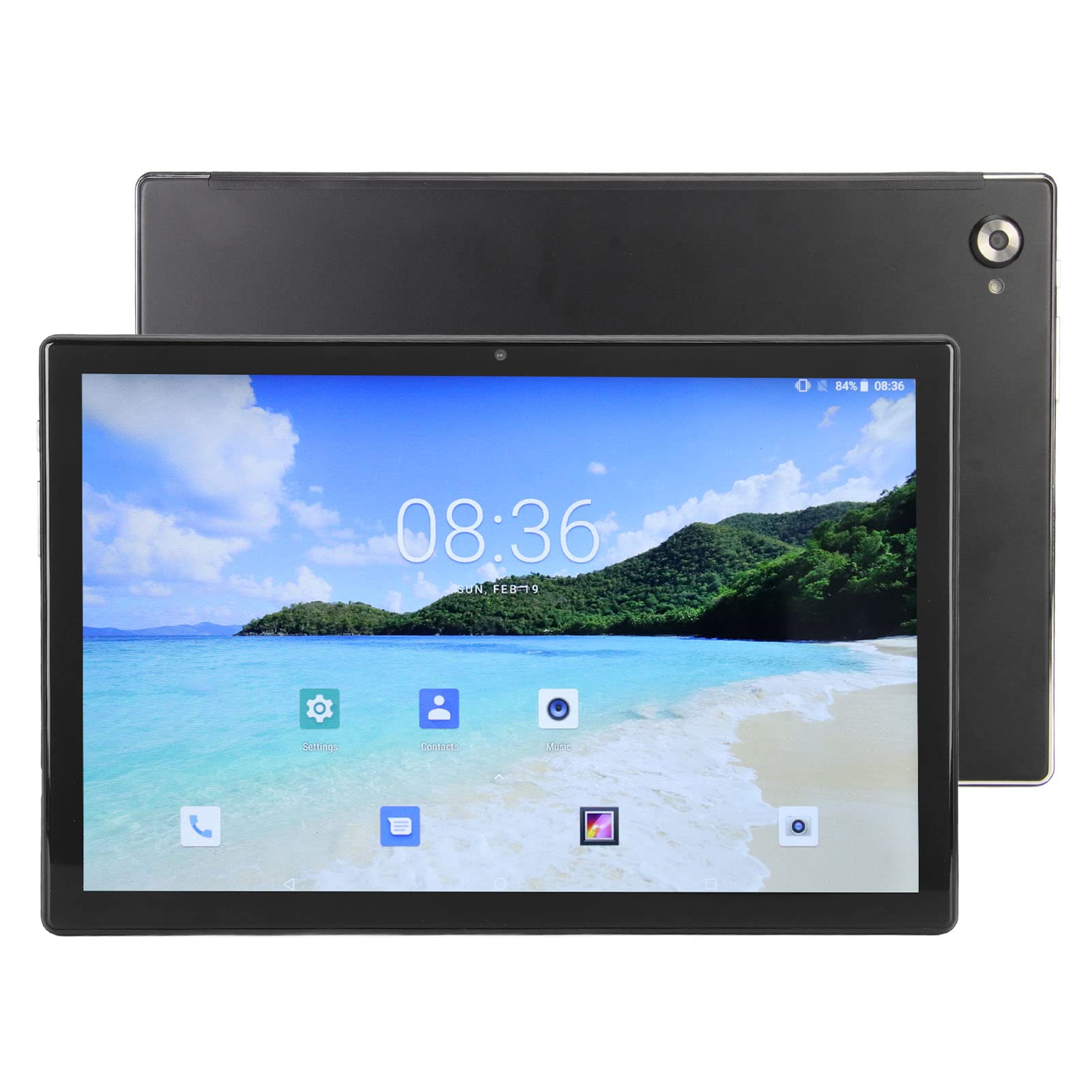 DAUERHAFT Tablet PC, 5GWIFI 8GB RAM 256GB ROM Stereo Dual Speakers Black 10.1 Inch Smart Tablet Fast Charging 2 in 1 for Office (US Plug)