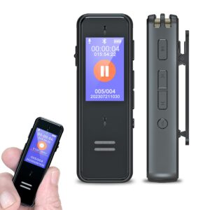 128gb voice recorder,smart recording device with phone app one-touch recording,capacity is 1600 hrs voice recorder with playback, audio recorder for lectures, meetings, cars, interviews,class (128gb)