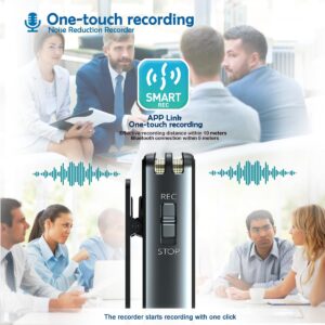 128GB Voice Recorder,Smart Recording Device with Phone APP One-Touch Recording,Capacity is 1600 Hrs Voice Recorder with Playback, Audio Recorder for Lectures, Meetings, Cars, Interviews,Class (128GB)