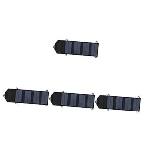 CLISPEED 4pcs Solar Panels USB a Charger Portable Cell Phone Charger Cargador C Charger for Car Portable Phone Charger USB Charger Practical Solar Panel Cloth Battery Yacht Boat