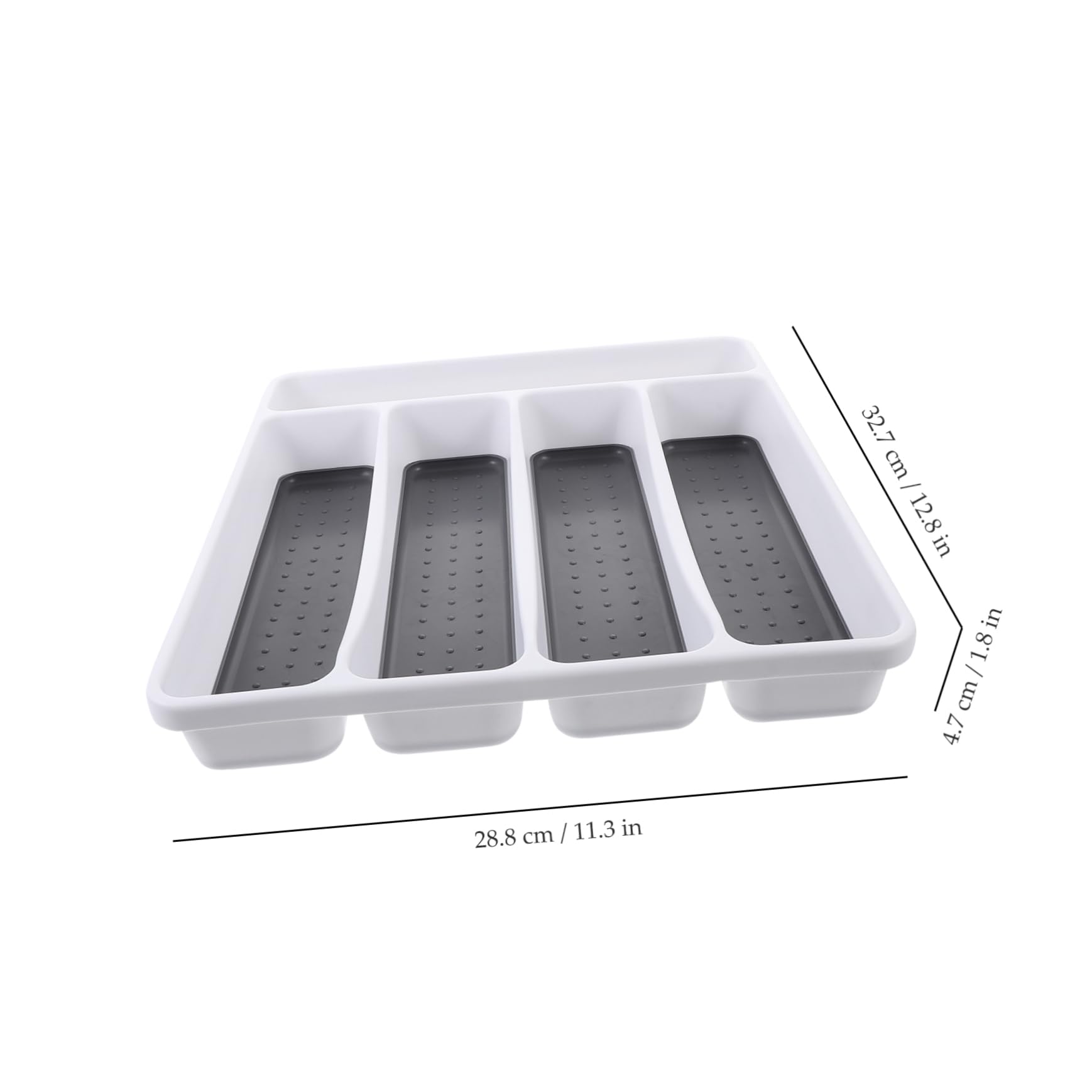 COLLBATH Storage Tray Kitchen Utensils Organizer Plastic Spoon Plastic Tray Compartment Silverware Drawer Organizer Silverware Organizer for Drawer Compartment Silverware Organizer Storage