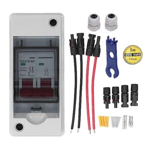 dc 500v 2 rope disconnect switch easy installation solar photovoltaic combiner box ip65 waterproof for power generation system (63a)