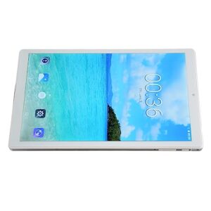 folosafenar hd tablet, support 4g calling us plug 100‑240v 6gb ram 128gb rom 10.1in hd tablet 6000mah for studying for working (silver)