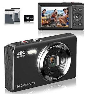 digital camera-1080p 44mp camera, 16x digital zoom 2.8 inch camera, with 32gb sd card, two batteries