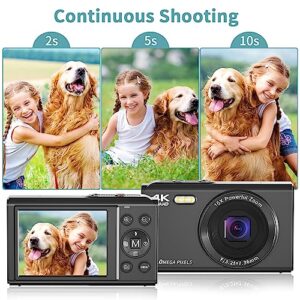 Digital Camera-1080P 44mp Camera, 16x Digital Zoom 2.8 Inch Camera, with 32GB SD Card, Two Batteries