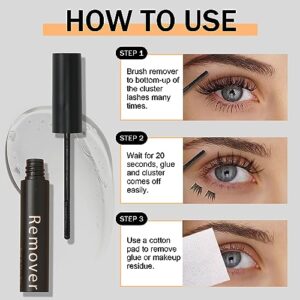 Mayhug Lash Remover 5ML DIY Eyelash Extension Remover Cluster Lash Glue Remover, Eyelash Glue Remover for False Lashes Adhesive Remover Gentle Cluster Lash Remover Oil