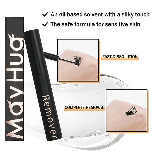 Mayhug Lash Remover 5ML DIY Eyelash Extension Remover Cluster Lash Glue Remover, Eyelash Glue Remover for False Lashes Adhesive Remover Gentle Cluster Lash Remover Oil