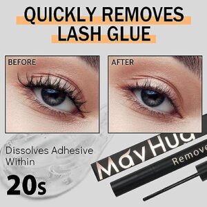 Mayhug Lash Remover 5ML DIY Eyelash Extension Remover Cluster Lash Glue Remover, Eyelash Glue Remover for False Lashes Adhesive Remover Gentle Cluster Lash Remover Oil