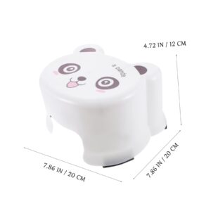 Cartoon Plastic Stool Bathroom Stools for Adults Bathroom Stool for Toddlers Round Ottoman Toilet Step Stool Stool Potty Training Small Stool Toilet Child White