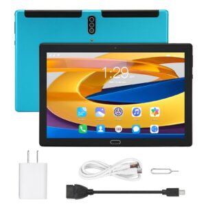 Zopsc S23 10.1in Tablet for Android 10-5GWIFI Graphics Tablets 6+128G 5MP+8MP MT6735 6000mAh 4G Communication Network Support, Gravity Sensor GPS Glonass Support. 100‑240V (Blue)