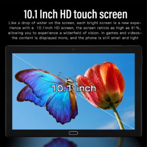 Zopsc S23 10.1in Tablet for Android 10-5GWIFI Graphics Tablets 6+128G 5MP+8MP MT6735 6000mAh 4G Communication Network Support, Gravity Sensor GPS Glonass Support. 100‑240V (Blue)