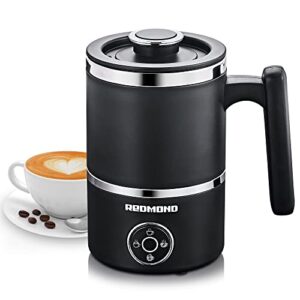 redmond milk frother, electric milk frother for coffee, 10.1oz/300ml large capacity, hot/cold foam and hot chocolate maker, 4-in-1 functions, milk steamer for latte, cappuccino, macchiato, hot milk