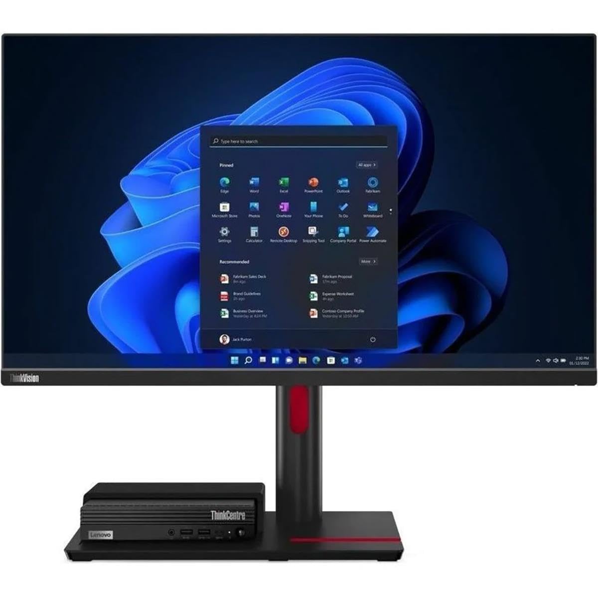 Lenovo ThinkCentre M70q Gen 3 Mini PC - 12th Gen Intel Core i5 Hexa-core Desktop Computer with 16GB DDR4 RAM, 256GB NVMe SSD - Windows 11 Pro 64 Compact and Powerful Desktop PC in Black (11T300C0US)