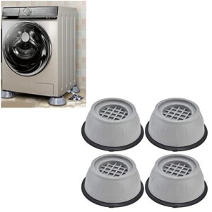 4pcs Washing Machine Pad Set - Shockproof Noise Cancelling Washer Foot Cushion for Refrigerator Dryer - Prevent Slip, Raise, and Support - Essential Washing Machine Accessories(Diameter 9CM)