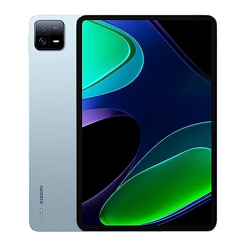 Xiaomi Pad 6 WiFi Version 11 inches Global 144Hz 8840mAh Bluetooth 5.2 Four Speakers Dolby Atmos 13 Mp Camera + Fast Car 51W Charger Bundle (256GB + 8GB, Mist Blue)