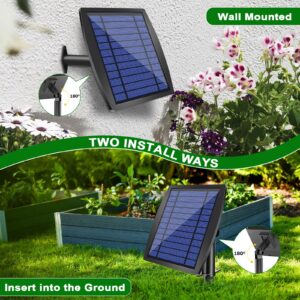 12 Timer Modes Solar Drip Irrigation System - Auto Drip Irrigation Kits with Anti-Siphon Supports 20-30 Pots, Solar Powered Garden Watering System for Indoor & Outdoor Plants, 3W, 65.6 FT