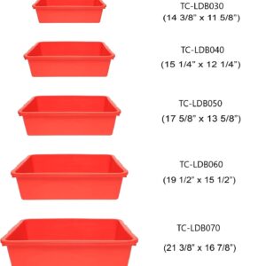 TrueCraftware 19-1/2" x 15-1/2" x 5-3/8" Utility Kitchen Bus Box/Tub/Bin with Outer Lips- Heavy Duty Plastic Restaurant Tub/Dish Washing Basin Tub for Kitchen Home Restaurants