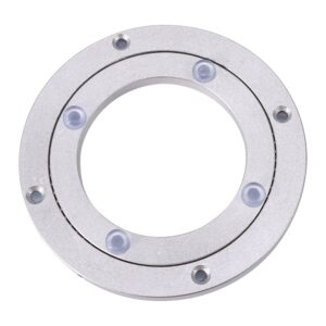 rotating bearing plate, aluminium alloy turntable bearing lazy susan hardware for kaleidoscopes tabletop serving trade show displays (8in*h8.5mm)