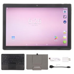 GLOGLOW 10.1 Inch Tablet, 100-240V FHD Screen 7000mAh 2 in 1 Tablet 4G Network 8G 256G 5.0 with Keyboard for Home (US Plug)
