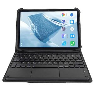 BROLEO 2 in 1 Tablet, 100‑240V 5.0 10.1 Inch Tablet Stereo Dual Speakers with Keyboard for Working (US Plug)
