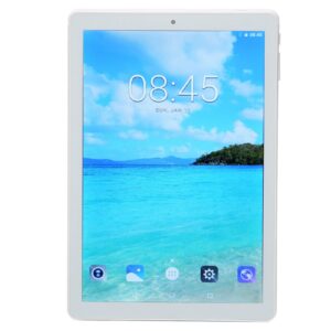 shyekyo tablet computer, dual camera 10.1 inch tablet 1920x1200 resolution dual sim dual standby us plug 110-240v octa core processor for android 8.1 for reading (silver)