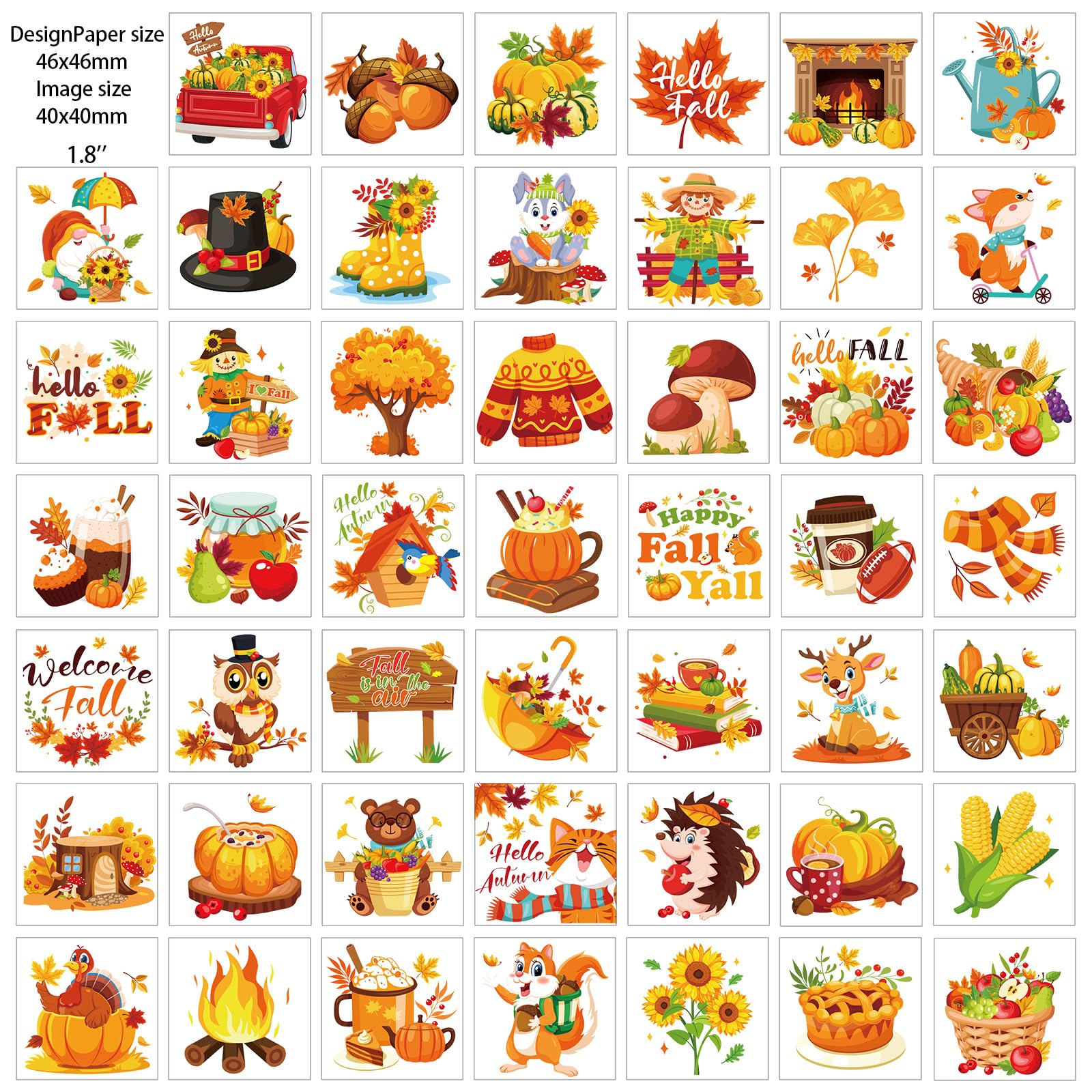 HOWAF 96pcs Fall Temporary Tattoos for Kids, Fall Harvest Face Tattoos for Welcome Fall Hello Autumn Party Decoration Supplies, Autumn Harvest Tattoo Stickers with Pumpkin Scarecrow Design