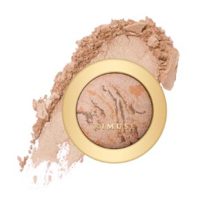 kimuse lighting glow baked foundation, brighten color, color corrector, buildable coverage, lightweight powder foundation, radiant natural finish (natural color)