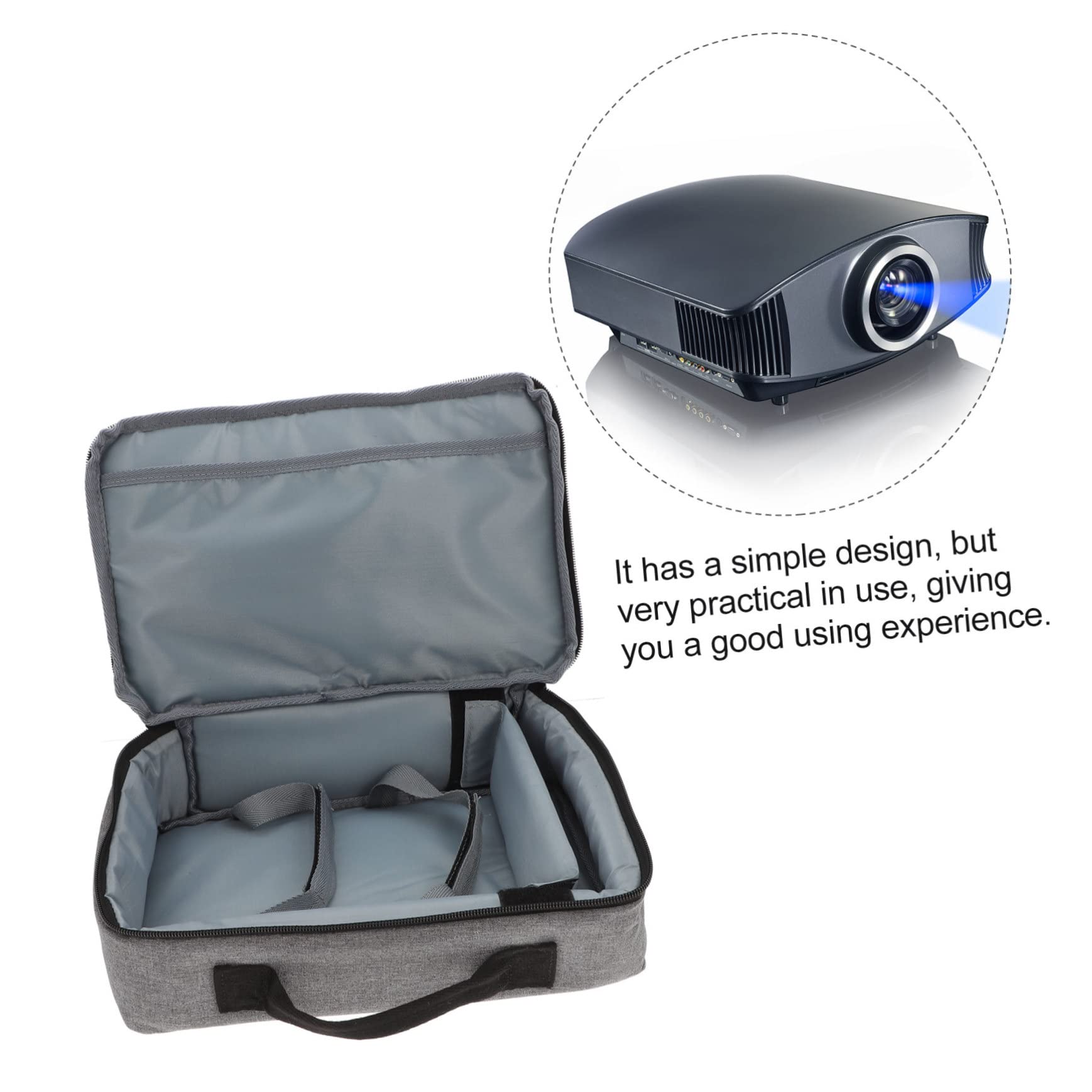 Hemobllo projector storage bag photo printer bag wireless mobile printer case photo printer storage handbags photo printer carrying case bag for printer 4k Oxford cloth Storage Box portable