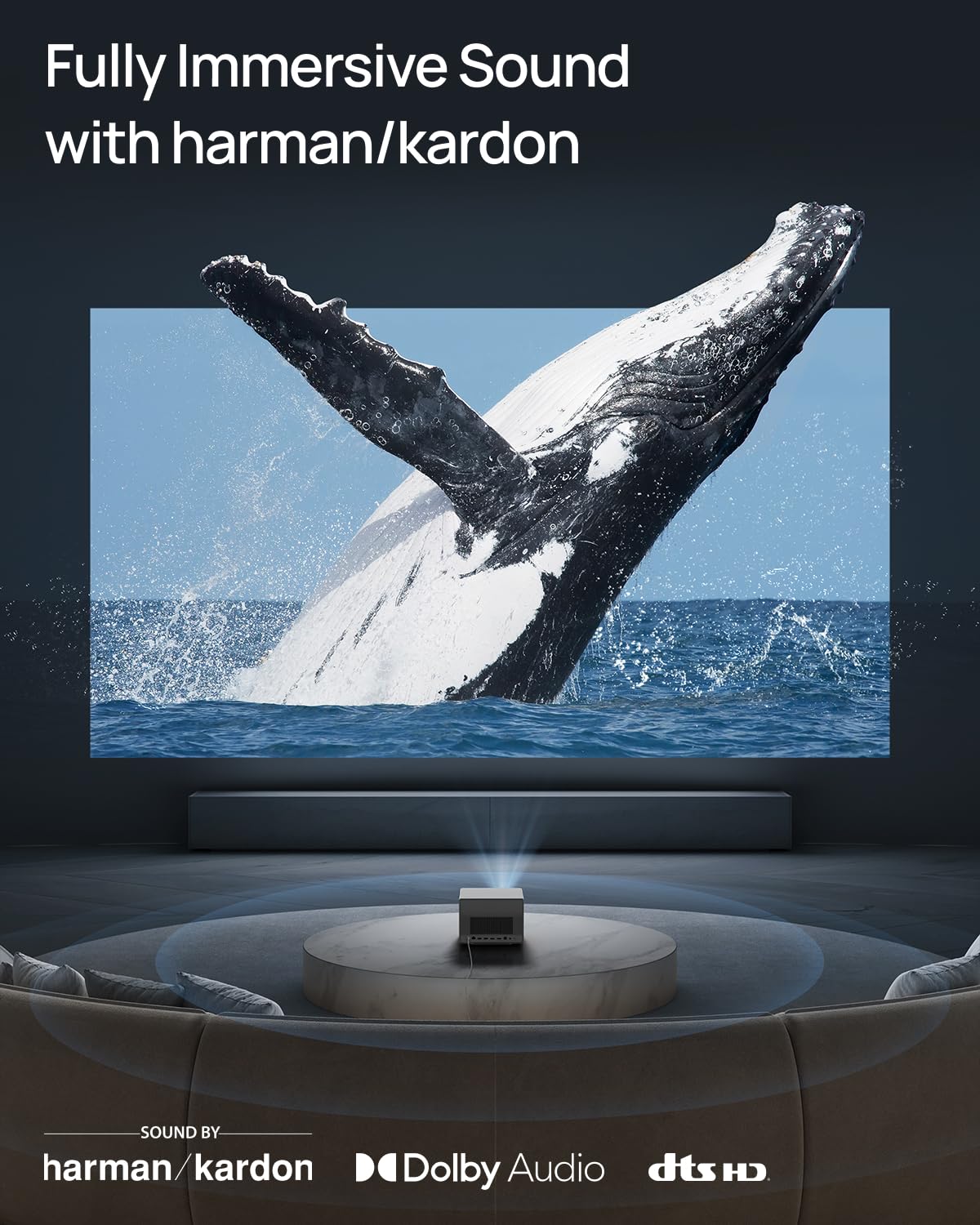 XGIMI HORIZON Ultra 4K Projector - 100" + Dolby Vision, Dual Light, ISA 3.0, 2300 ISO Lumens, Android TV 11, 2x12w Harman Kardon, Optical Zoom - Home Theater Projector with WiFi and Bluetooth