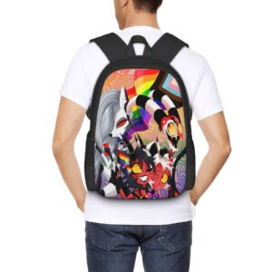 DHOUTSL Backpacks Helluva Anime Boss Laptop Backpack Unisex Multipurpose Double Shoulder Bag for Camping Travle Work Hiking Gifts