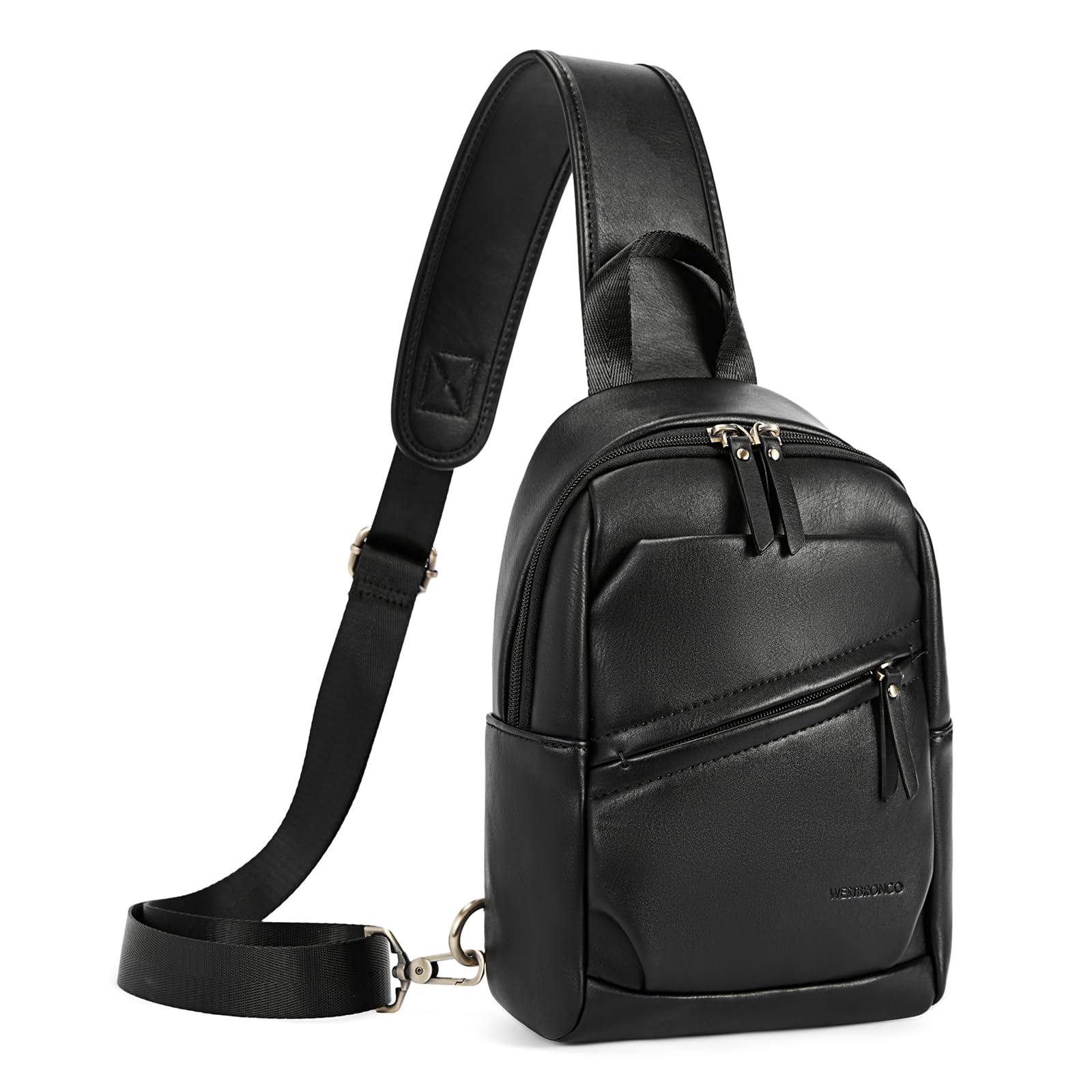 WESTBRONCO Sling Bags for Women Leather Crossbody Chest Bags Trendy with Adjustable Strap