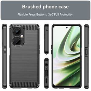 Jusy Case for Oneplus Nord N30 5G with [2*HD Tempered Glass Screen Protector], Enhanced Grip Light Shockproof Flexible TPU Rubber Protective Cover for 1+ Nord N30 5G (Black)