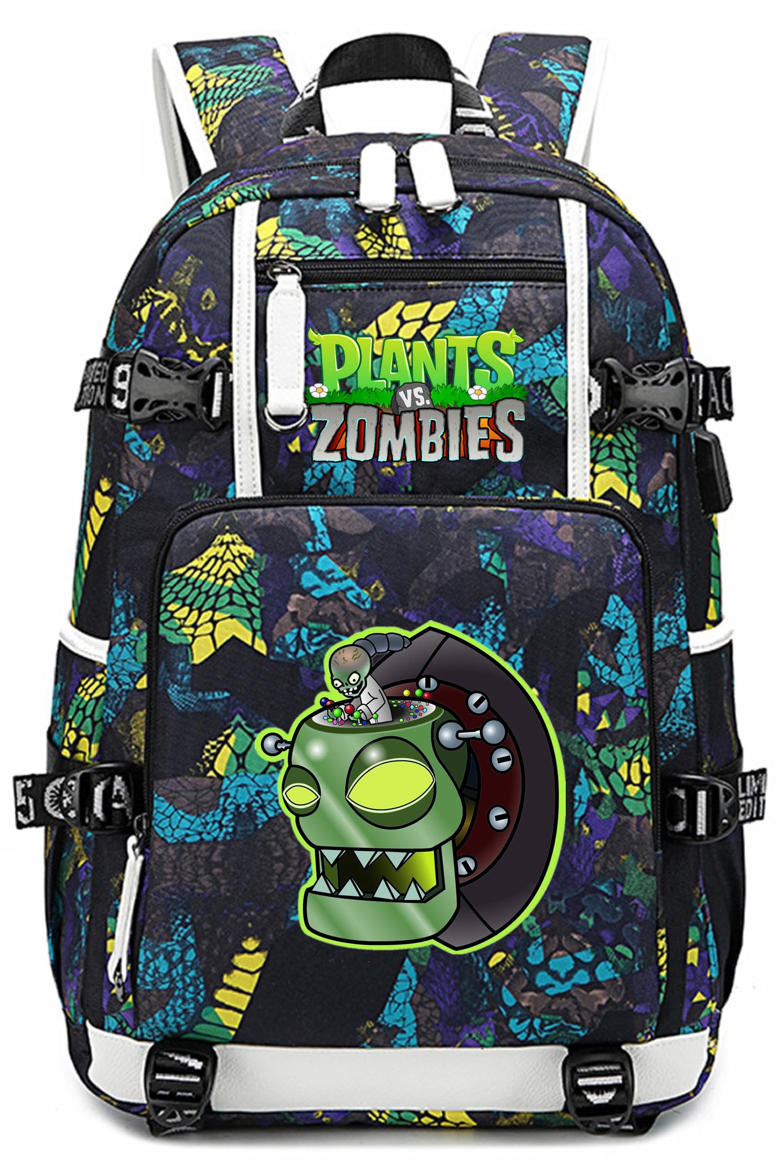 ISaikoy Game Plants vs. Zombies Backpack Shoulder Bag Bookbag School Bag Daypack Satchel Laptop Bag Color Blue4