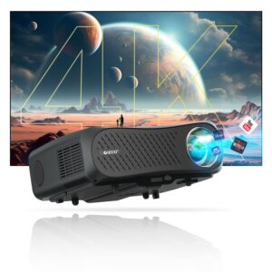 smart 4k daylight projector 1000 ansi, 5g wifi projector native 1080p bluetooth hdmi usb apps youtube netflix, 4d keystone zoom ceiling 200” for home theater gaming outdoor movie tv stick pc dvd ps5