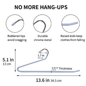 SLMT Pants Hangers for Women and Men, 28 Pack Jean Hangers for Closet, Non Slip Open Ended Trouser Hangers, Metal Clothes Hangers for Pants