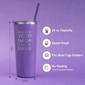 Labiere Birthday Gifts for Women, Inspirational Gifts, Appreciation Gifts, Friendship Gifts, Purple Gifts for Women, You Are Awesome Gifts, 22oz Mugs for Womens Gifts for Her, Female, Friends, Sister