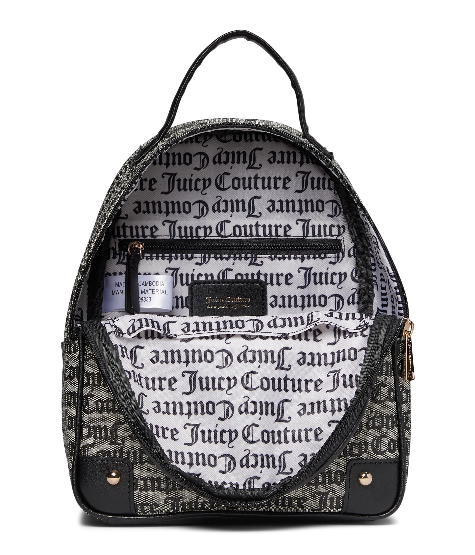 Juicy Couture Pullout Pouch Backpack Black/Beige One Size