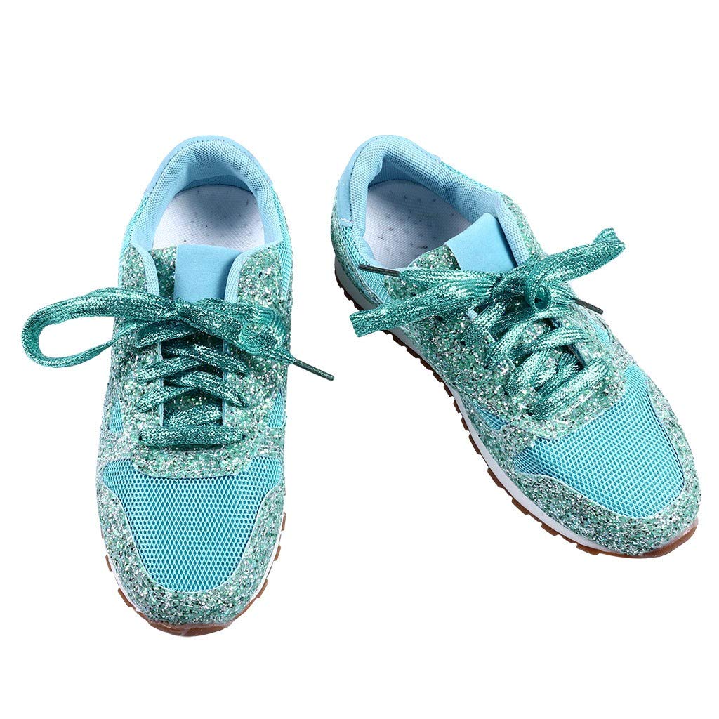 Women's Fashion Casual Breathable Crystal Bling Lace Up Sport Shoes Sneakers for Women Glitter Tennis Sneakers Comfy Sparkly Rhinestone Bling Running Shoes Shiny Sequin Flat Shoes Sky Blue