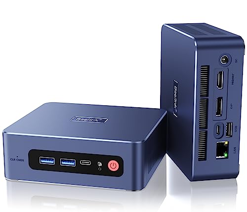 Beelink SEi10 Mini PC, Intel i5-1035G7(Up to 3.7 GHz) Mini Computers, 16GB RAM 1TB PCIe3.0 SSD, Dual Type-C Ports Desktop PC with 4K@60HZ Triple Display DP&HDMI&Type-C/WiFi6/BT5.2/1000M LAN/USB3.2