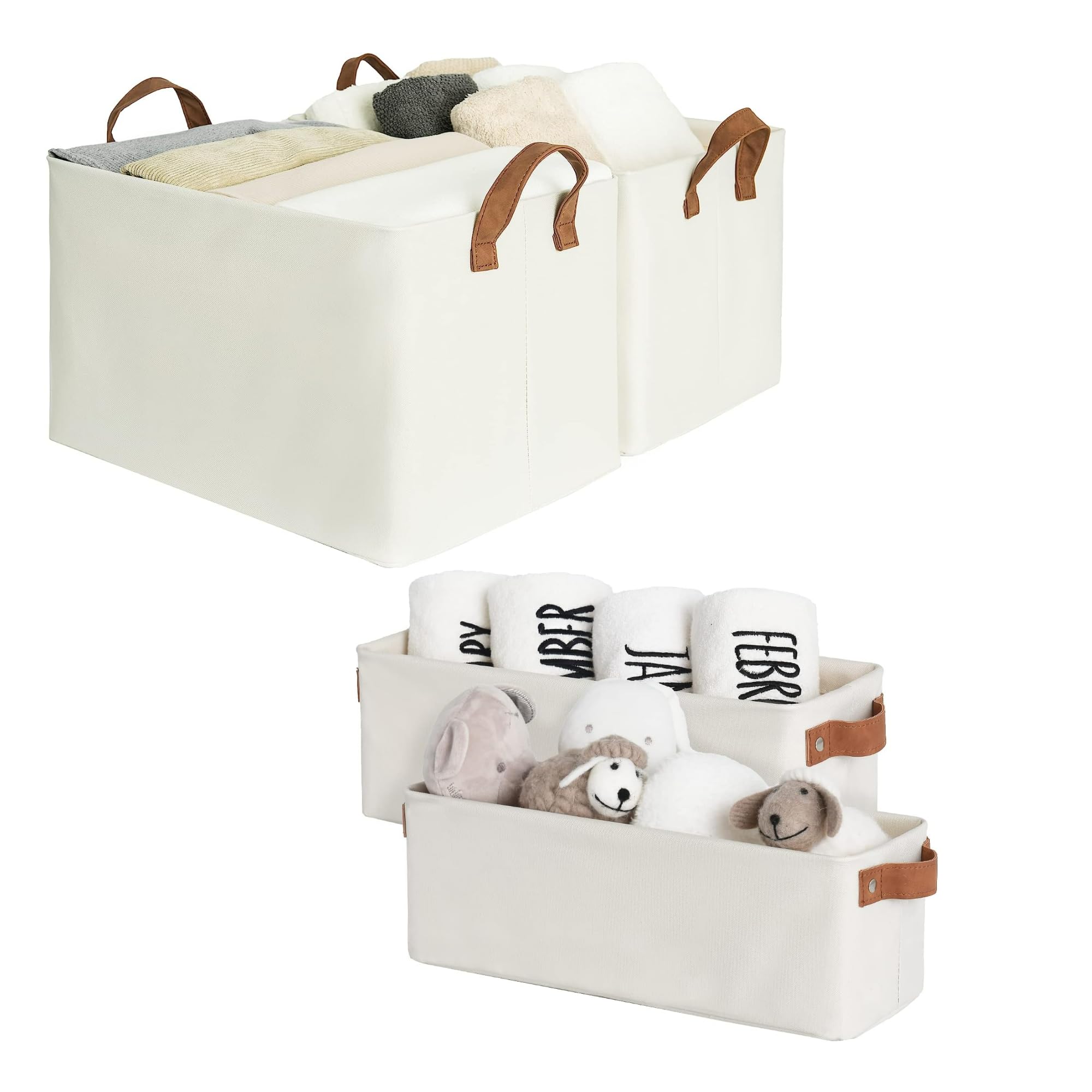 StorageWorks Storage Bins for Shelves and Narrow Storage Bins, Small baskets for Organizing