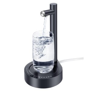 webliew desktop water dispenser with usb charging - portable electric pump for home, office, and camping - nightstand and bedside water bottle dispenser
