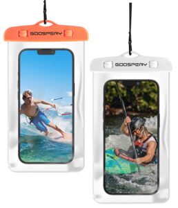 goospery [2-pack universal waterproof phone pouch, underwater cellphone dry case beach bag compatible with iphone 14 13 12 11 pro max mini xs xr, galaxy s23 s22 s21 s20 ultra note20 up to 6.8"