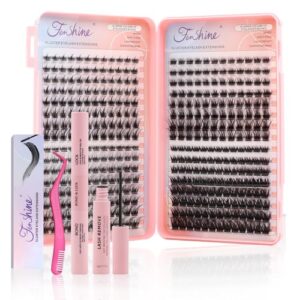 cluster eyelash extension kit, extra large capacity set, diy individual lash extension at home…
