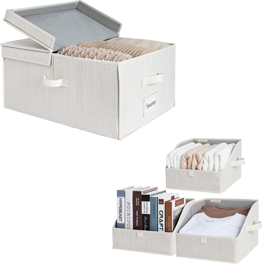 StorageWorks Storage Box with 3-Pack Closet Storage Bins