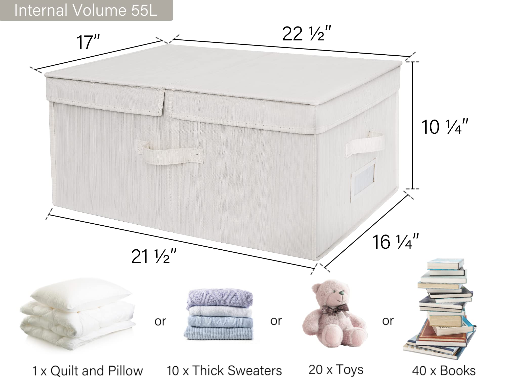 StorageWorks Storage Box with 3-Pack Closet Storage Bins