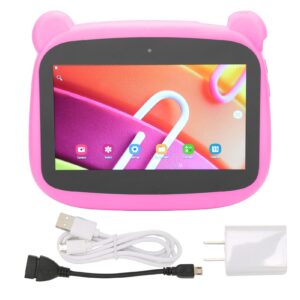 Acogedor Little Bear Shaped Kids Tablet, 7 Inch, Octa Core, 32GB ROM, 5000mAh Battery, 5G WiFi Dual Band, for Android 10.0, Dual Camera, IPS HD Display, Eyes Protection (US Plug)